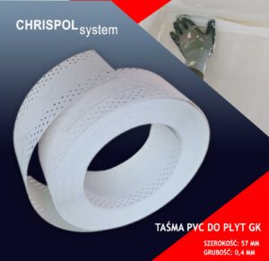 TAŚMA pcv do płyt gipsowych G-K 57mm x 30 m - 30 m